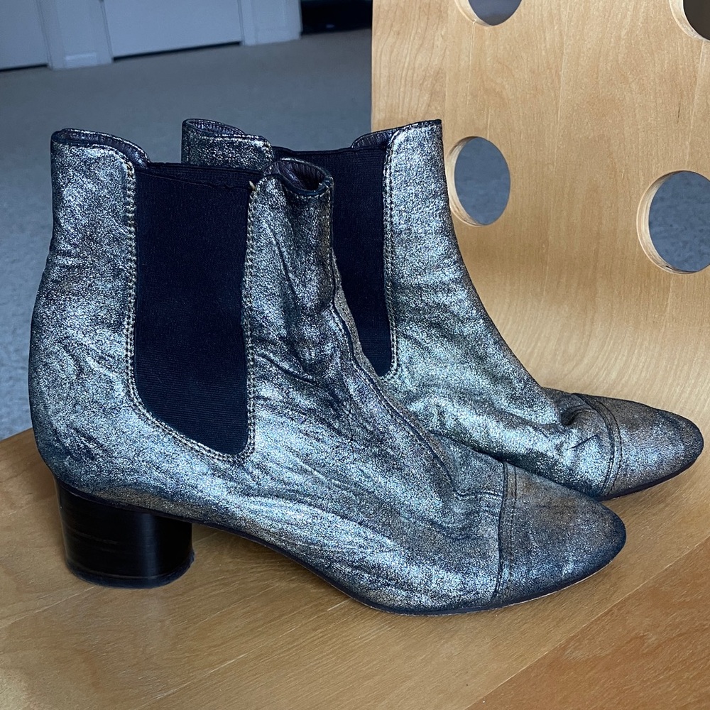 Isabel Marant silver heeled party boots